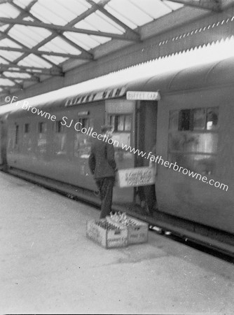 EXTERIOR OF BUFFET CAR LOADING CRATES